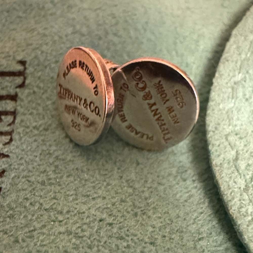 Tiffany & Co. Sterling Silver Engraved Earrings